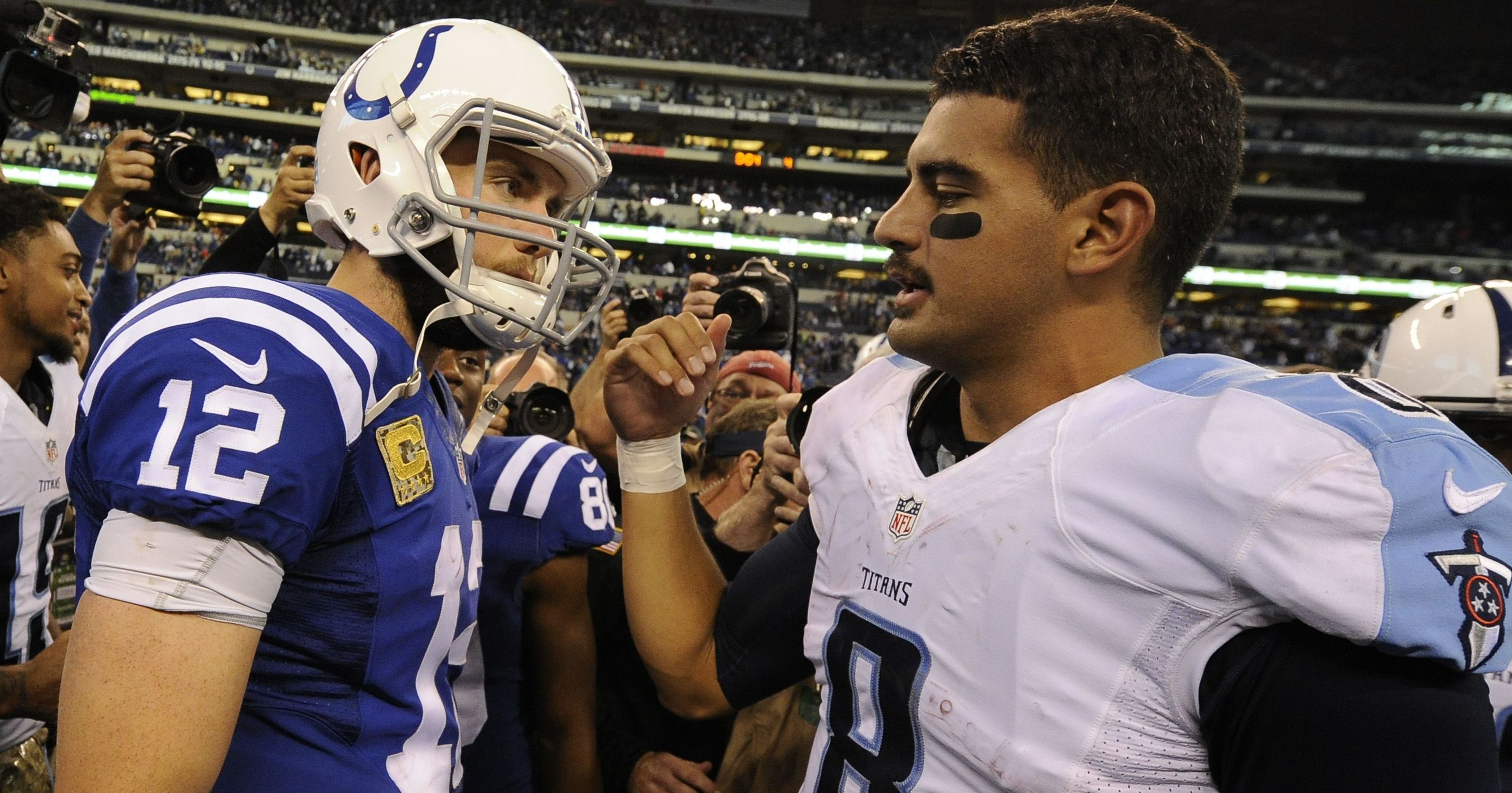 Andrew Luck and Marcus Mariota