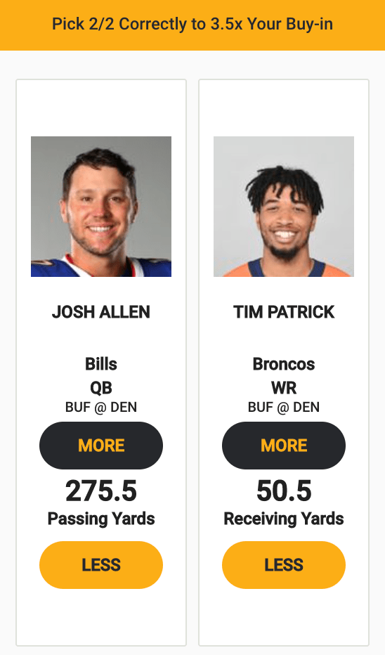 Bills vs Broncos NFL props NFL picks