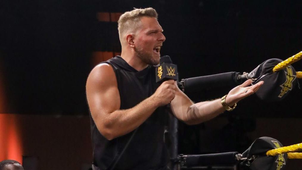 Former NFL punter and sports analyst Pat McAfee on WWE NXT