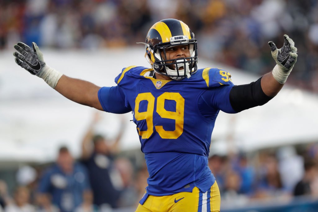 Aaron Donald 49ers vs Rams prediction NFL betting odds trends picks against the spread