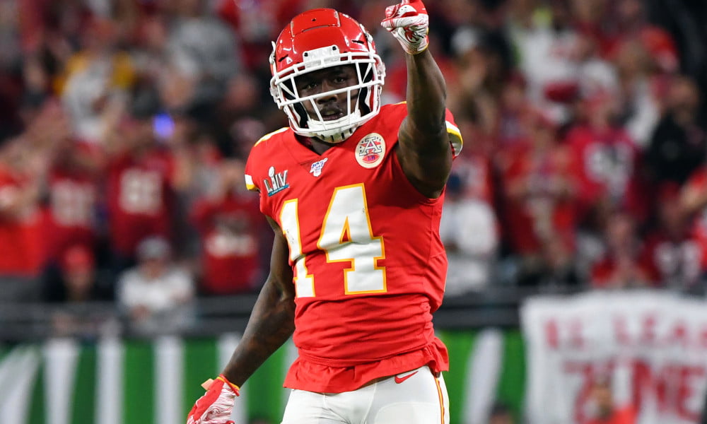 Sammy Watkins Super Bowl prop bets Chiefs vs Buccaneers Super Bowl LV