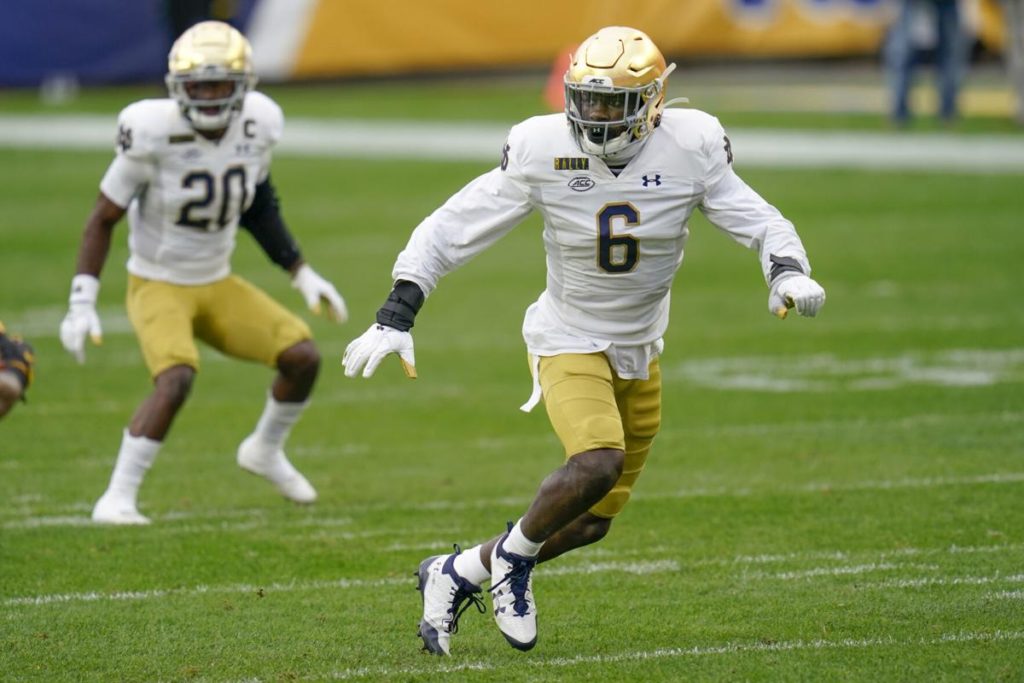 browns news Jeremiah Owusu-Koramoah nfl draft profile projection stats highlights