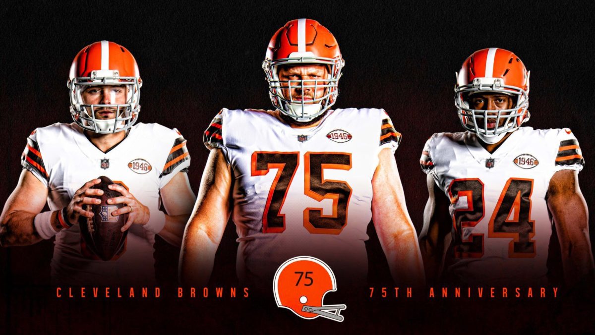 alternate Cleveland Browns uniforms jerseys 75th anniversary