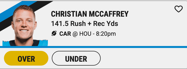 Christian McCaffrey fantasy football Underdog Fantasy