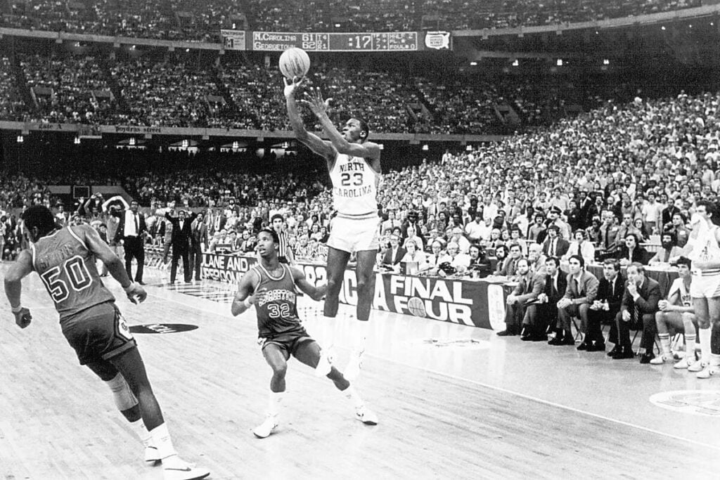 Michael Jordan North Carolina Wins 1982 NCAA Tournament