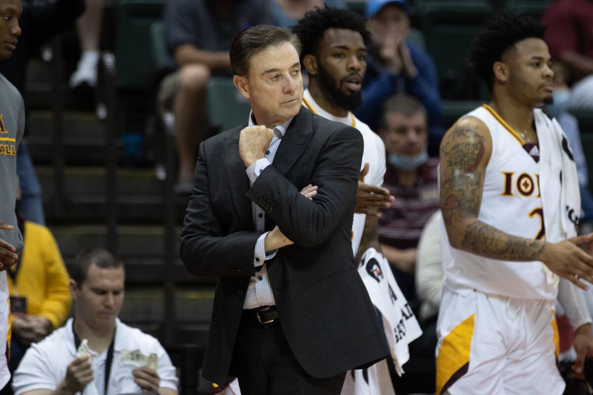 Rick Pitino Iona Gaels MAAC basketball tournament bracket standings schedule college basketball