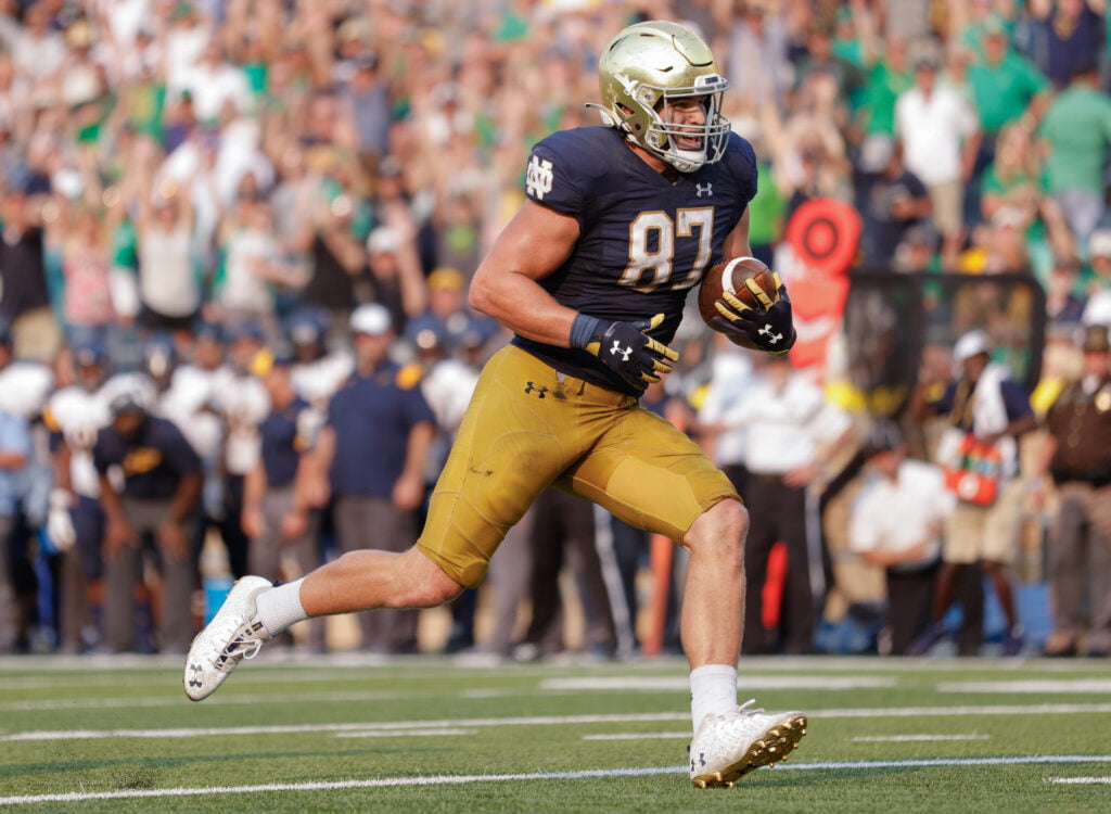 Michael Mayer Notre Dame college football DFS picks player props PrizePicks