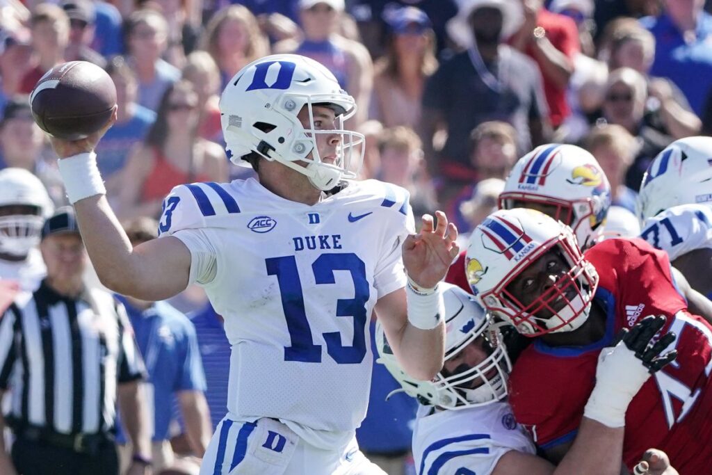 Riley Leonard UCF vs Duke prediction odds college football betting picks Military Bowl game predictions