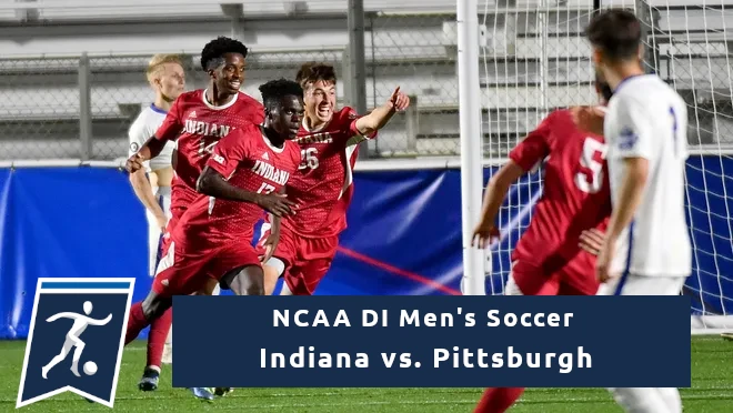 Indiana Hoosiers vs Pittsburgh Panthers Featured image containing soccer player playing on soccer field