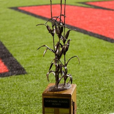 craziest college football rivalry game trophies Bronze Stalk Trophy Ball State vs Northern Illinois